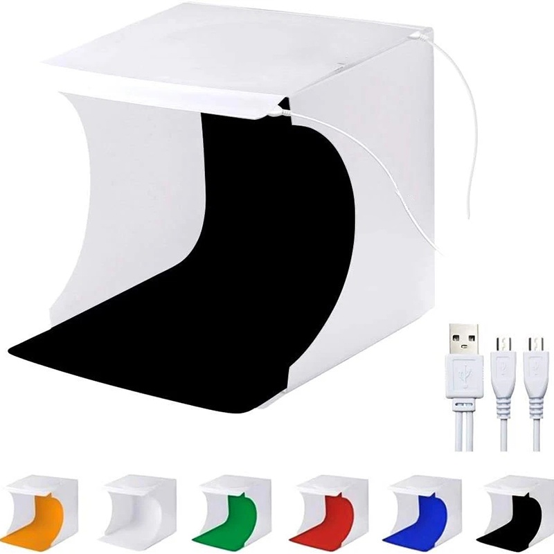 Photography Lighting Kit With Backdrop - Boîte à lumière photo pliable portable