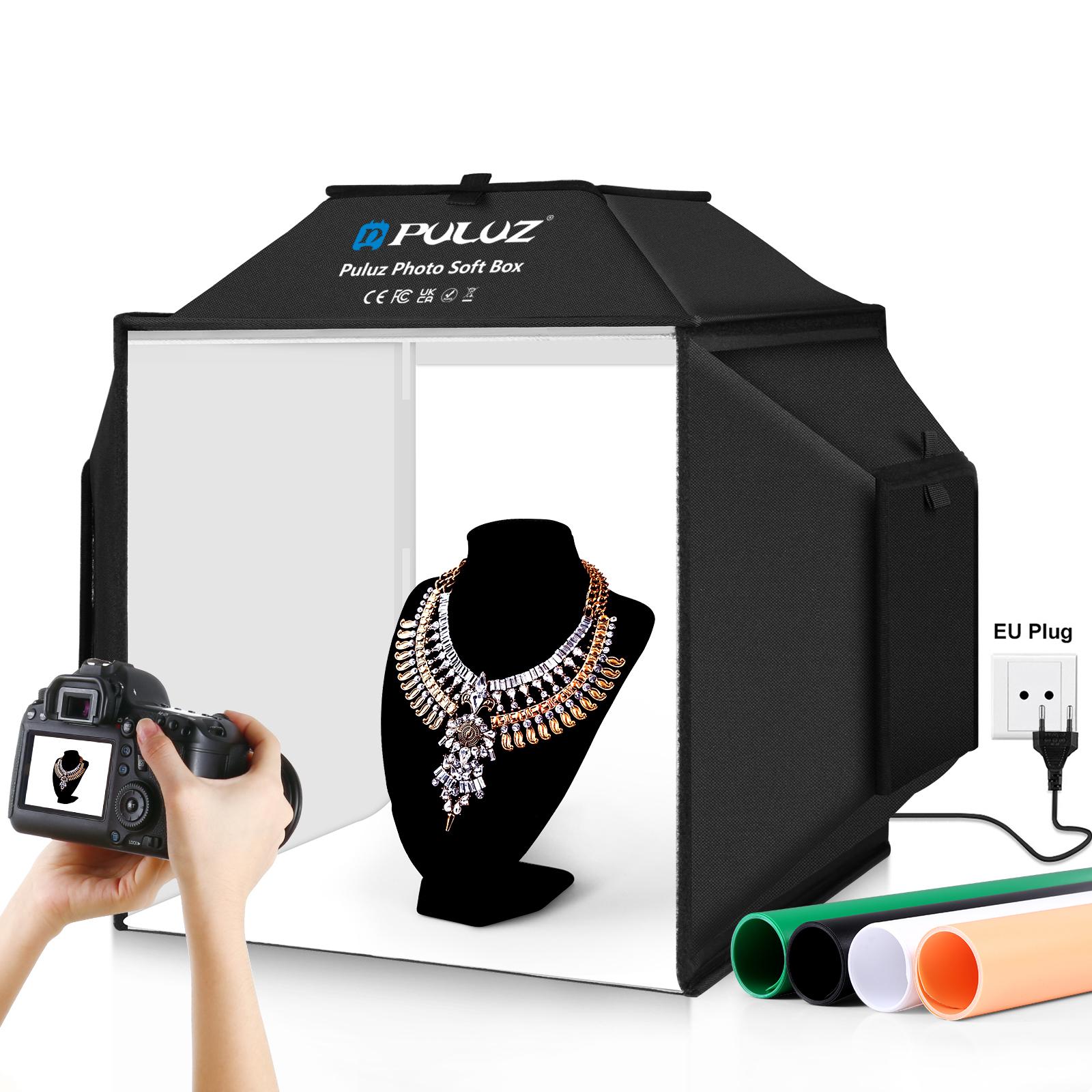 Photography Lighting Kit With Backdrop - PULUZ 40 cm pliant 72 W