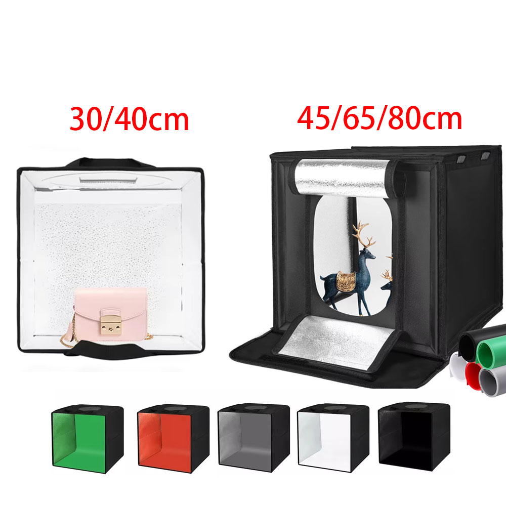 Photography Lighting Kit With Backdrop - 30/40/45 65 80cm tente de photographie
