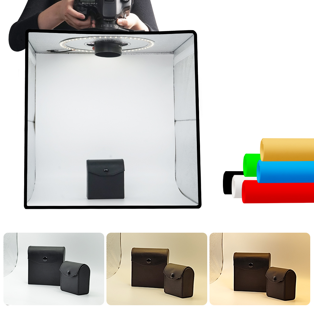 Photography Lighting Kit With Backdrop - Lightdow – boîte à photos à
