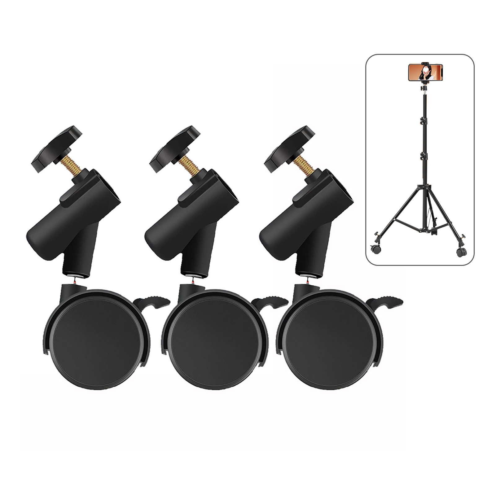 Photography Lighting Setup - 3 roulettes flexibles avec trous de