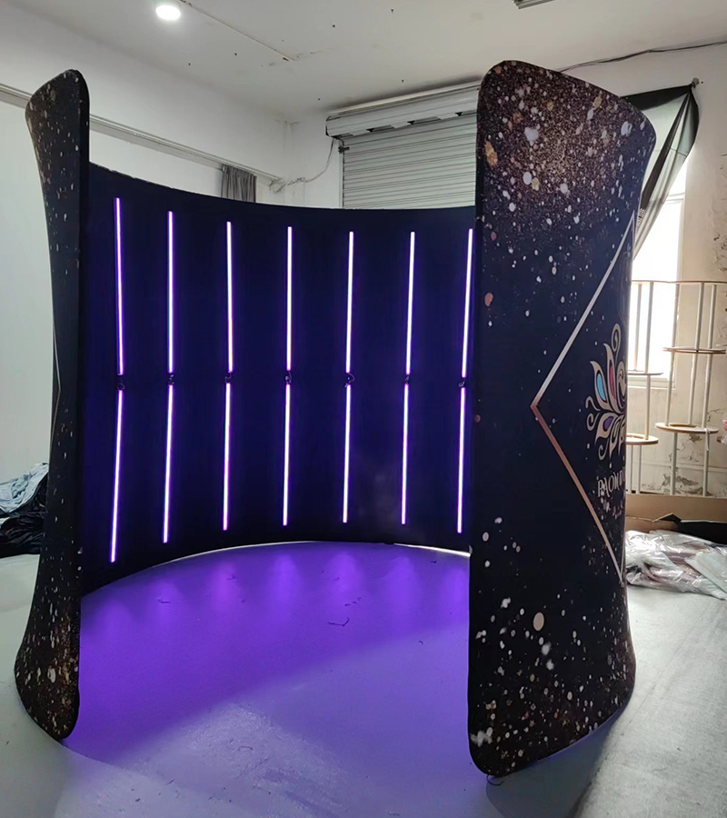 Photography Lighting Kit With Backdrop - Cabine photo 360° avec logo personnalisé