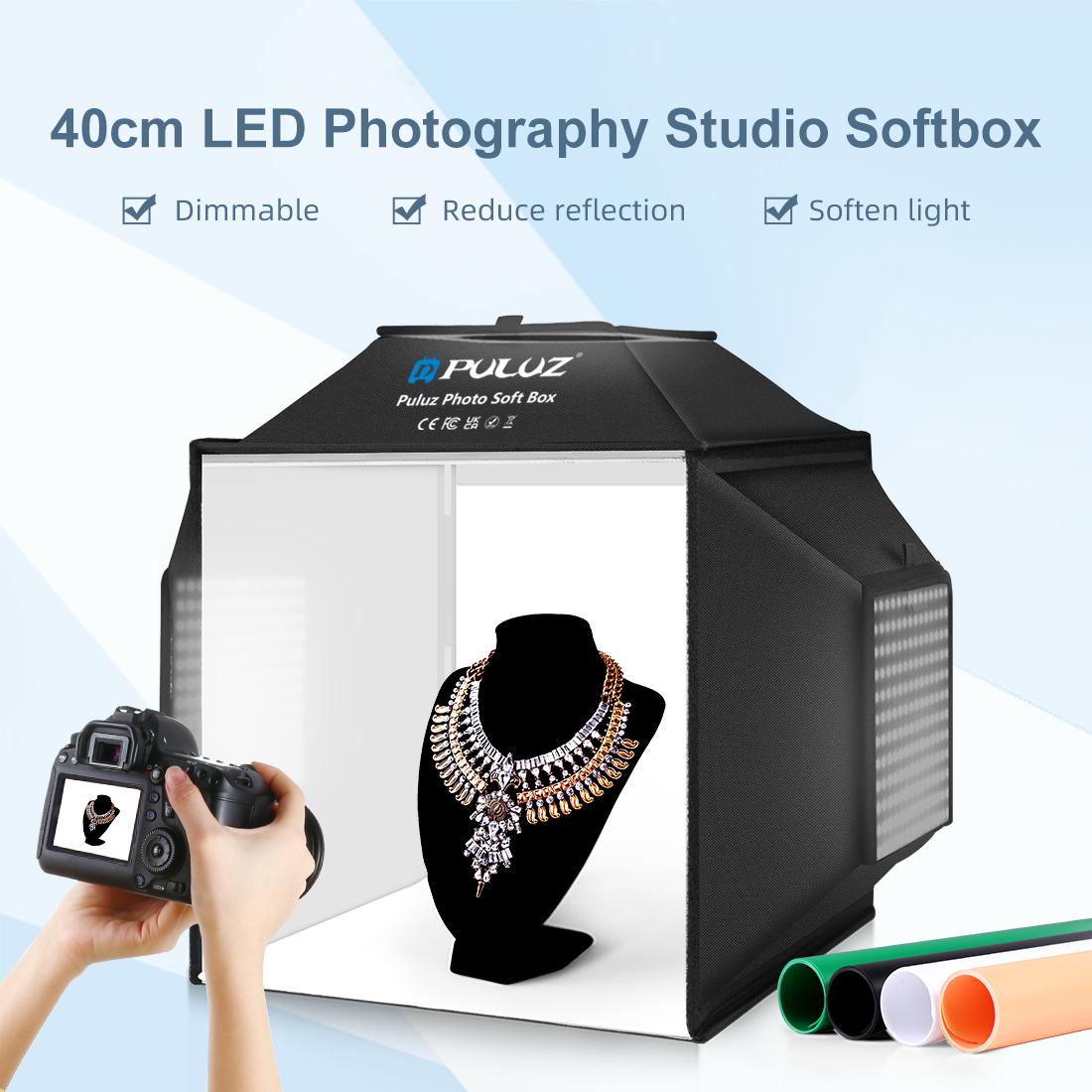 PULUZ 40 cm pliant 72 W 5500 K - Photography Lighting Kit With Backdrop avis et prix