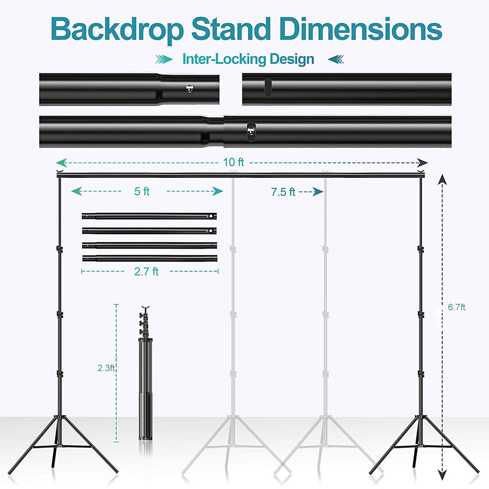 Ensemble d'équipement de Studi - Photography Lighting Kit With Backdrop avis et prix
