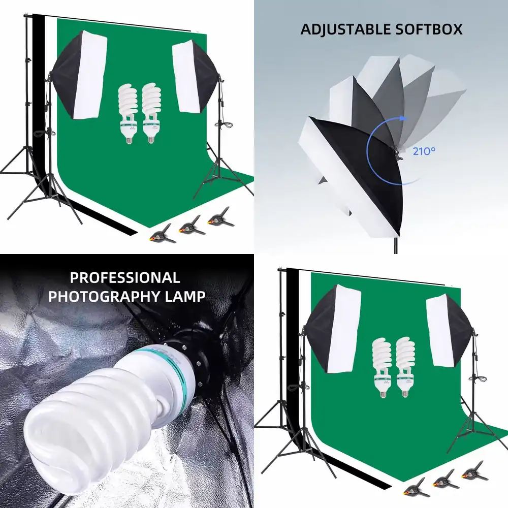 Kit d'éclairage portable pour  - Photography Lighting Kit With Backdrop avis et prix