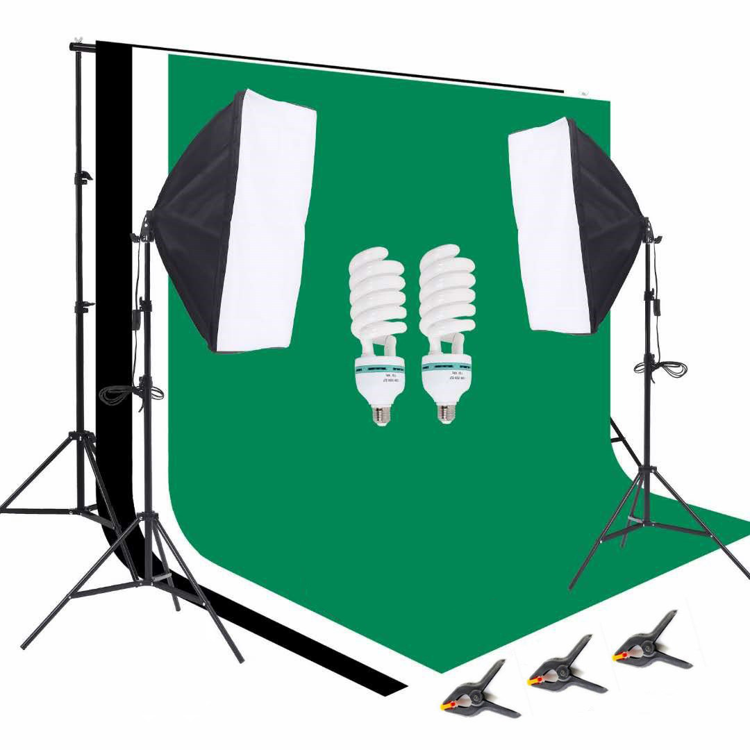 Kit d'éclairage portable pour  - Photography Lighting Kit With Backdrop avis et prix